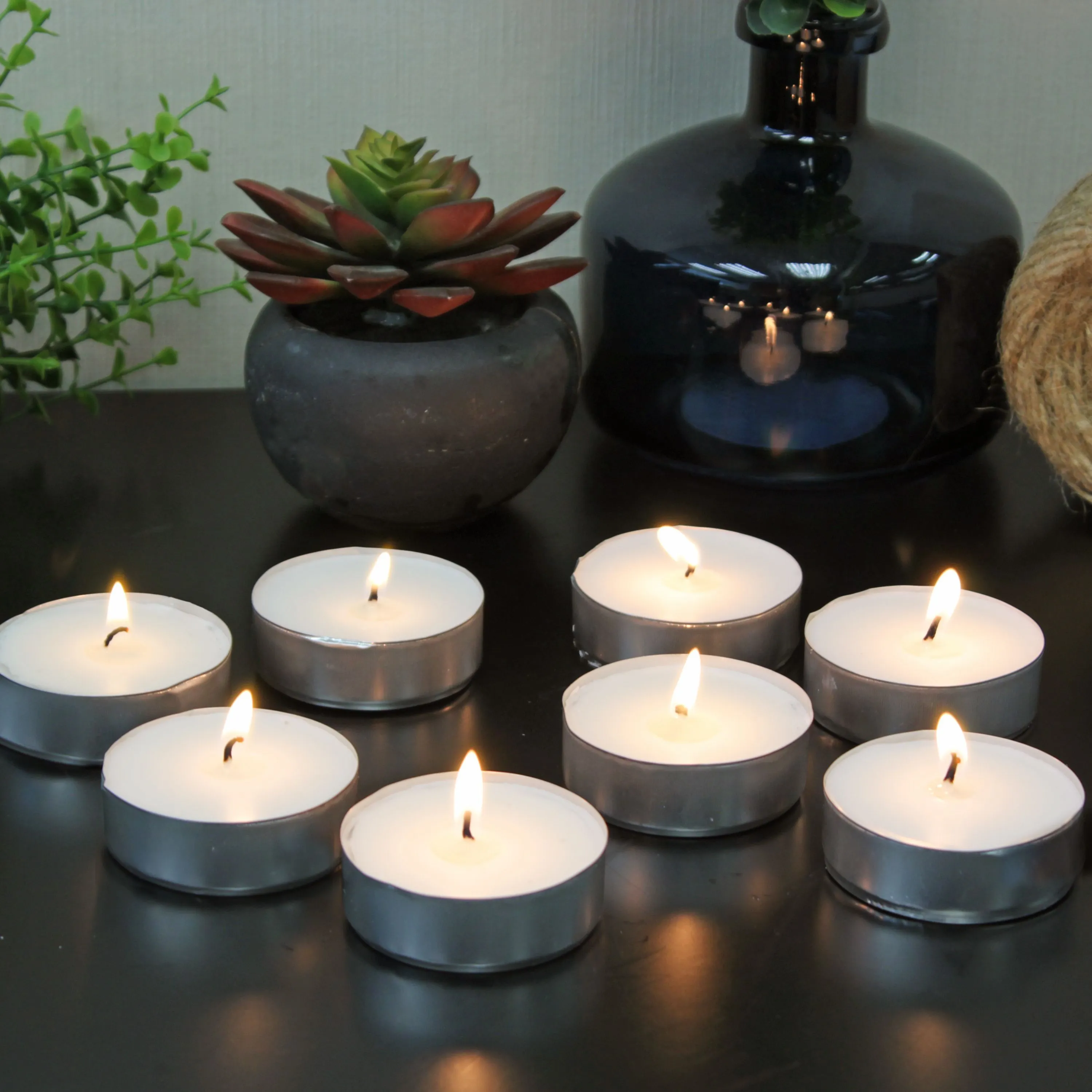 20-Pack Unscented Mega Oversized Tea Light Candles with 9 Hour Extended Burn Time (WS)