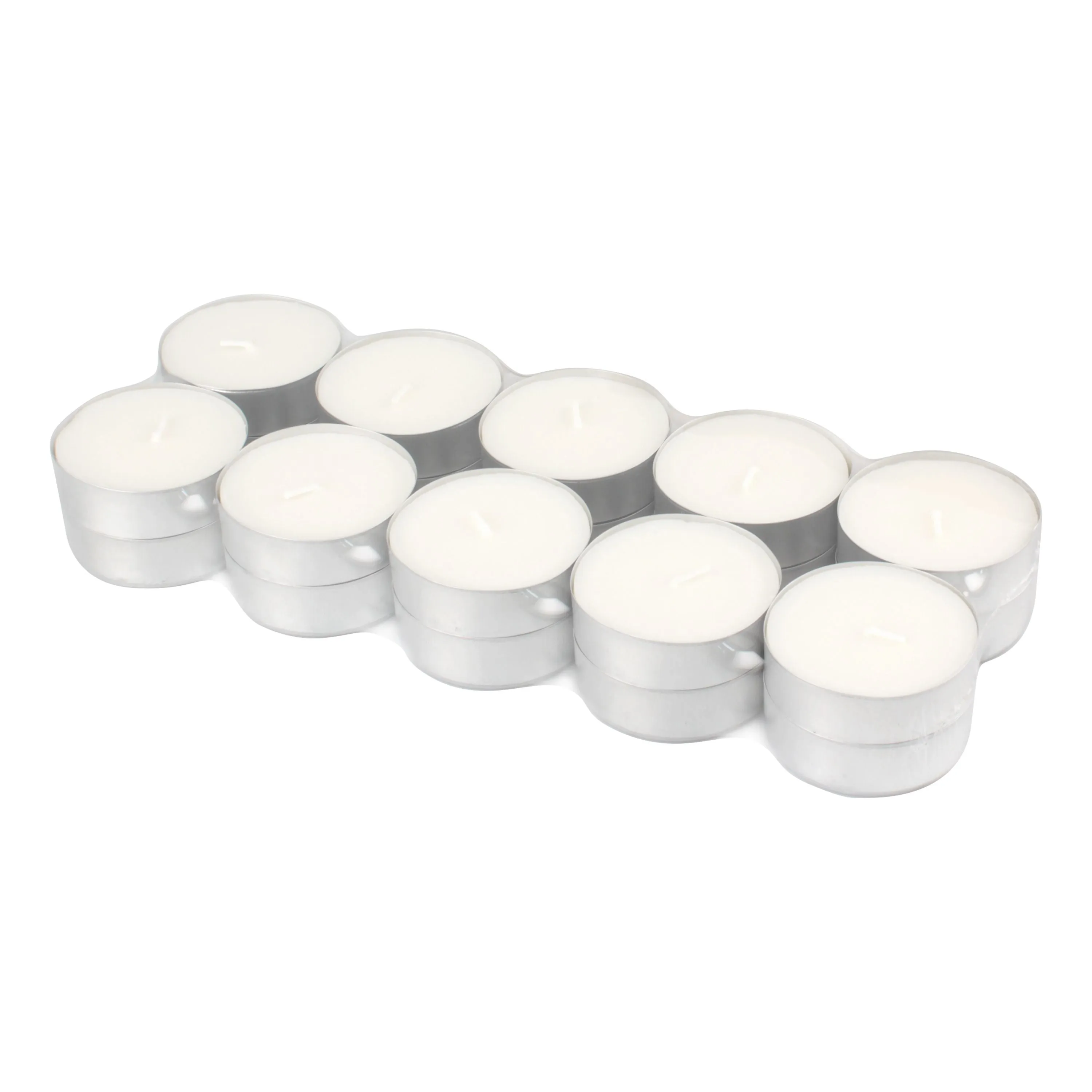 20-Pack Unscented Mega Oversized Tea Light Candles with 9 Hour Extended Burn Time (WS)