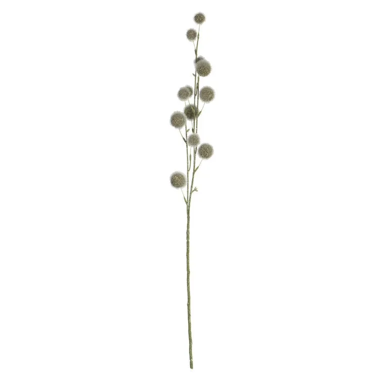 31" Artificial Green Pom-Pom Sprays 3-Pack