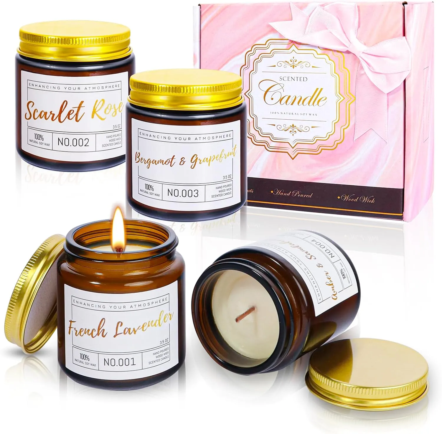 4/6 Pcs Scented Candles Sets