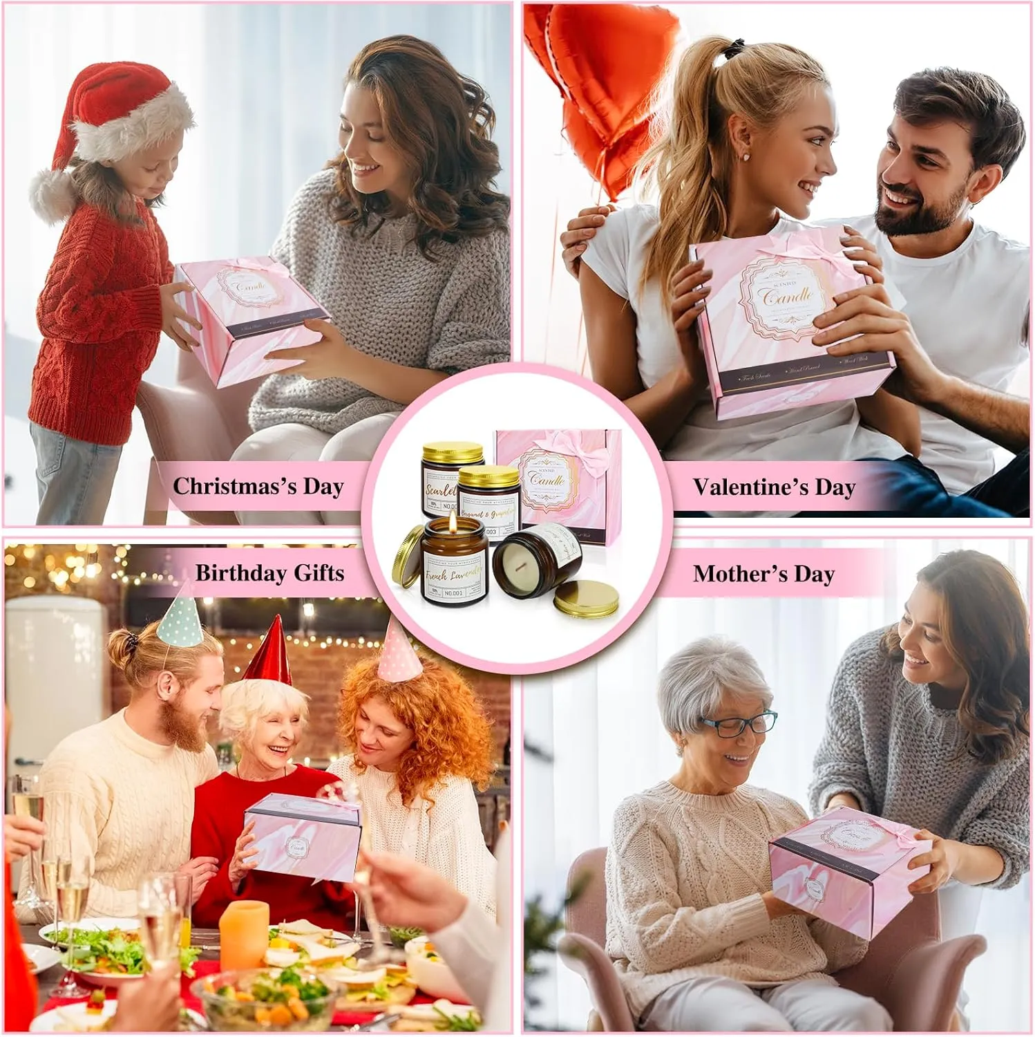 4/6 Pcs Scented Candles Sets