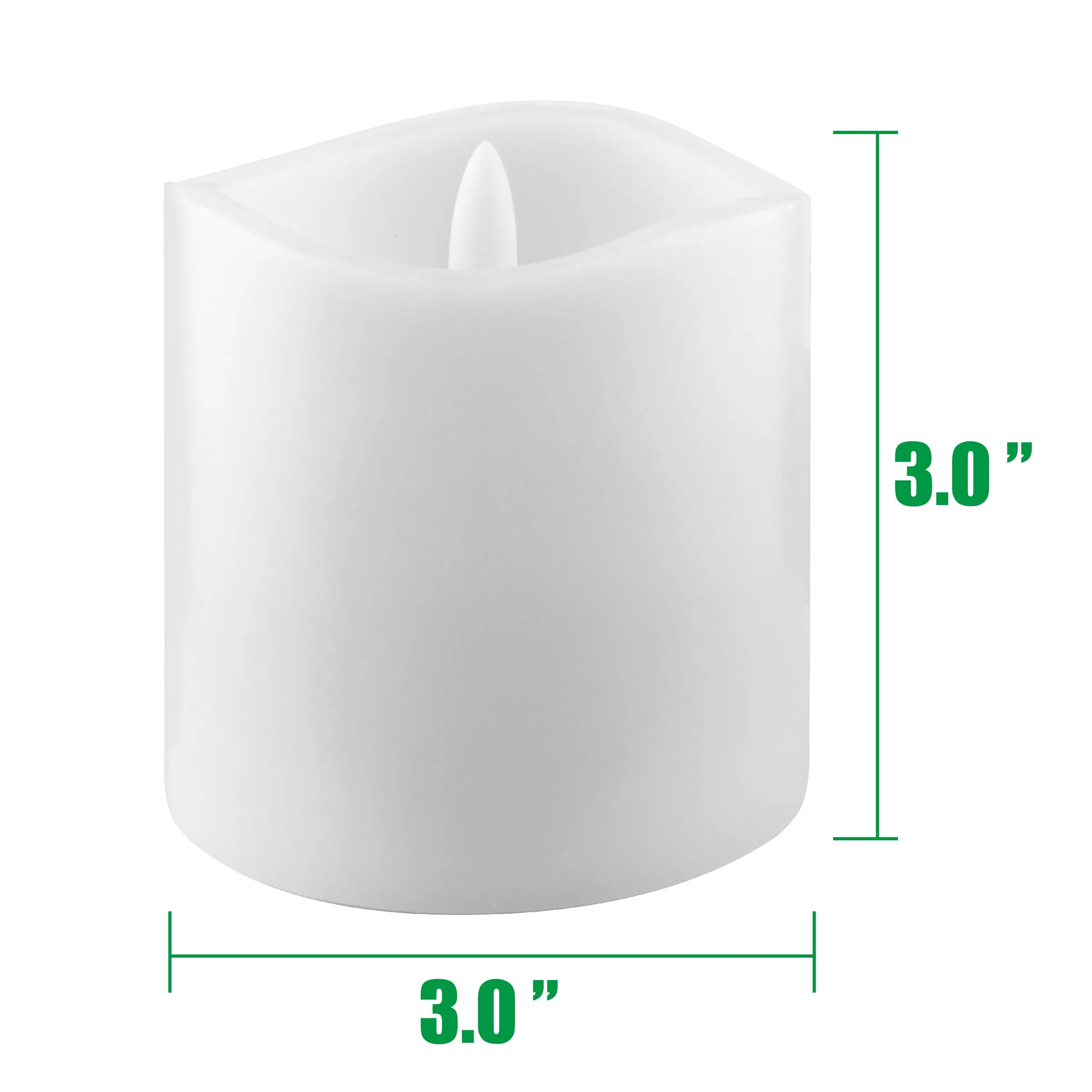 6 Pack Real Wax 3x3 Flameless LED Pillar Candles with Remote and Timer (WS)