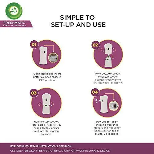 Airwick Freshmatic Automatic Air Freshener Complete Kit [Machine   Summer Delights refill - 250 ml]