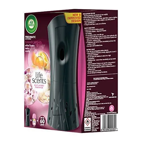 Airwick Freshmatic Automatic Air Freshener Complete Kit [Machine   Summer Delights refill - 250 ml]