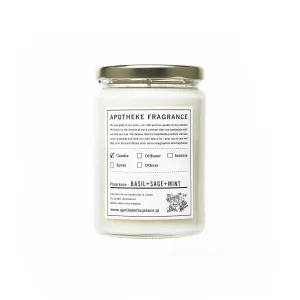 Apotheke Fragrance Glass Jar Candle "Basil Sage Mint"