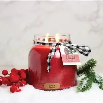 Aspen Berry Scented Candle - 22 oz, Double Wick, Mama Jar