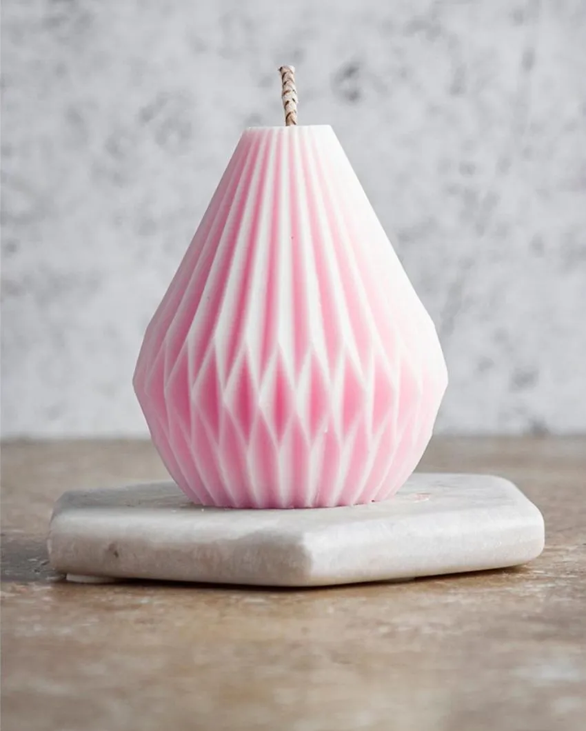 Bell Geometric Small Candles | Set of 2 | Multiple Colors | 7.6 cm / 3 inches