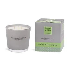 Brooke & Shoals 3 Wick Candle Grapefruit Lemongrass
