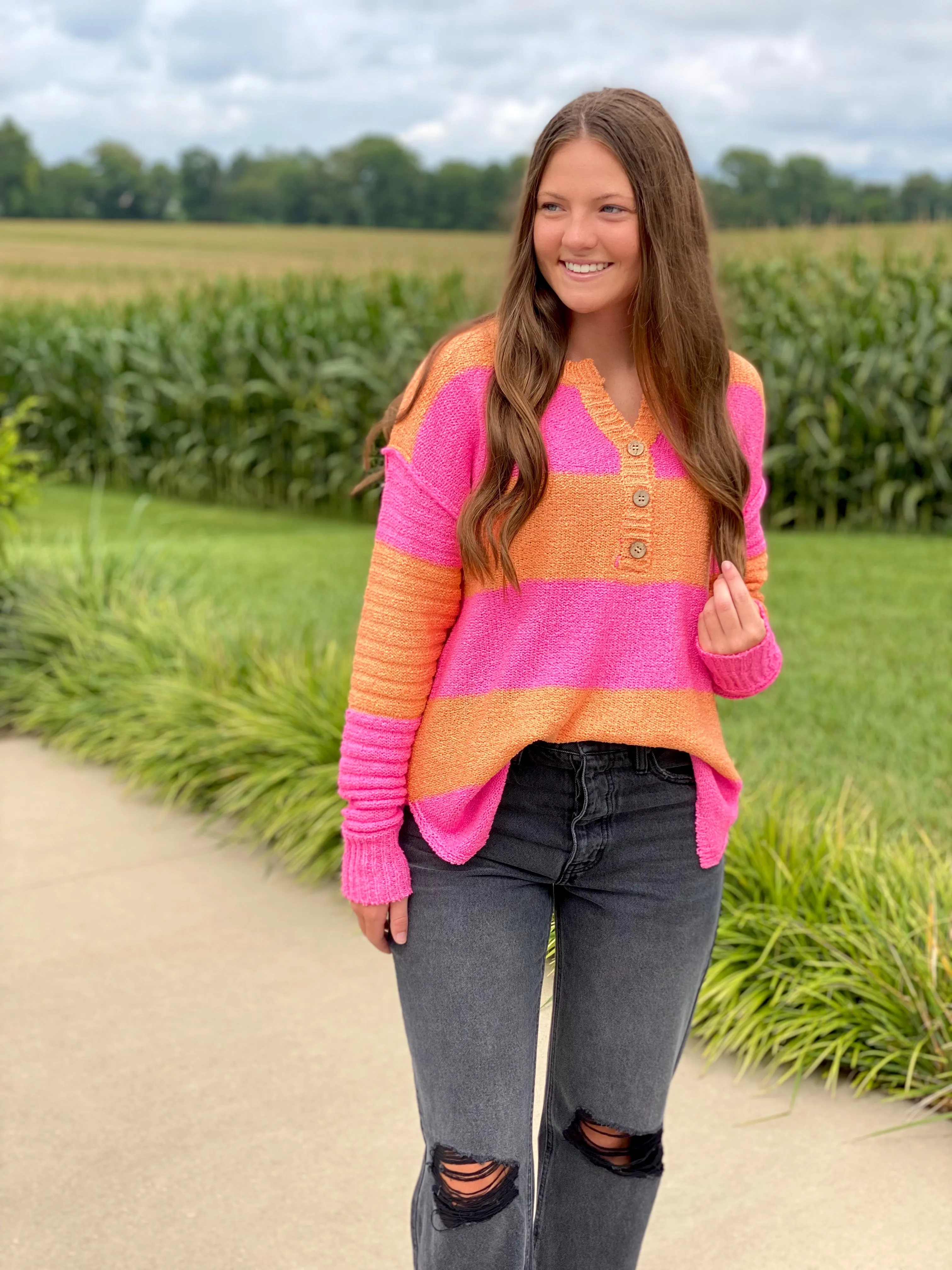 Citrus Stripe Sweater