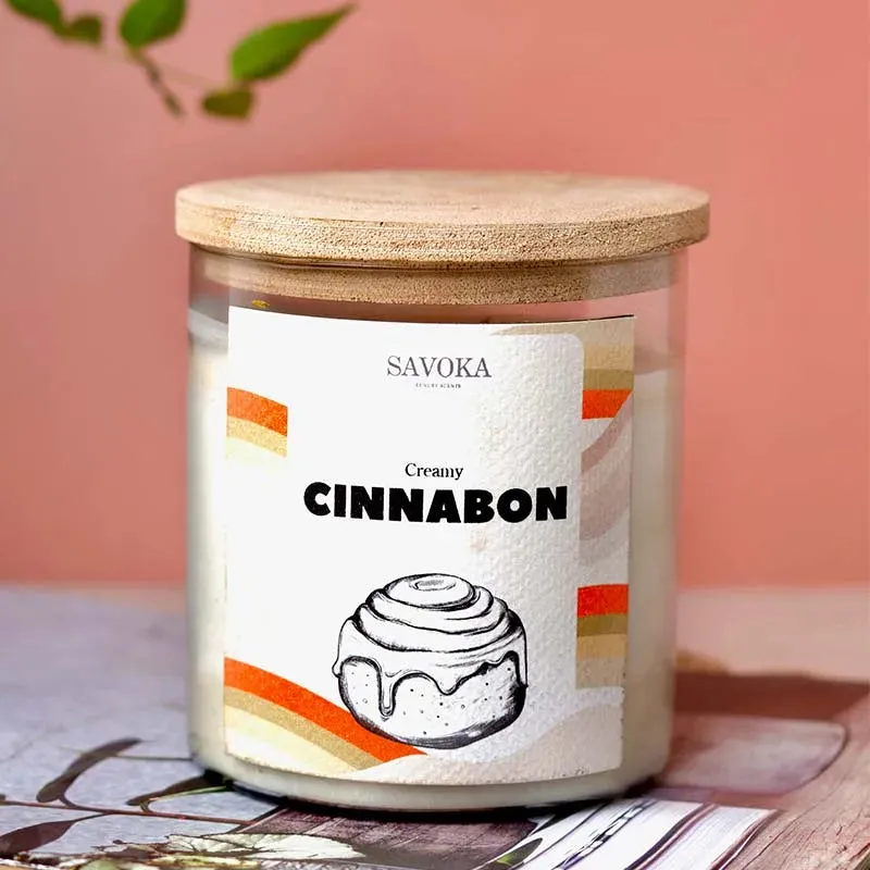 Creamy Cinnabon Scented Soy Candle | Single | 10.2 x 10.2 cm / 4 x 4 inches