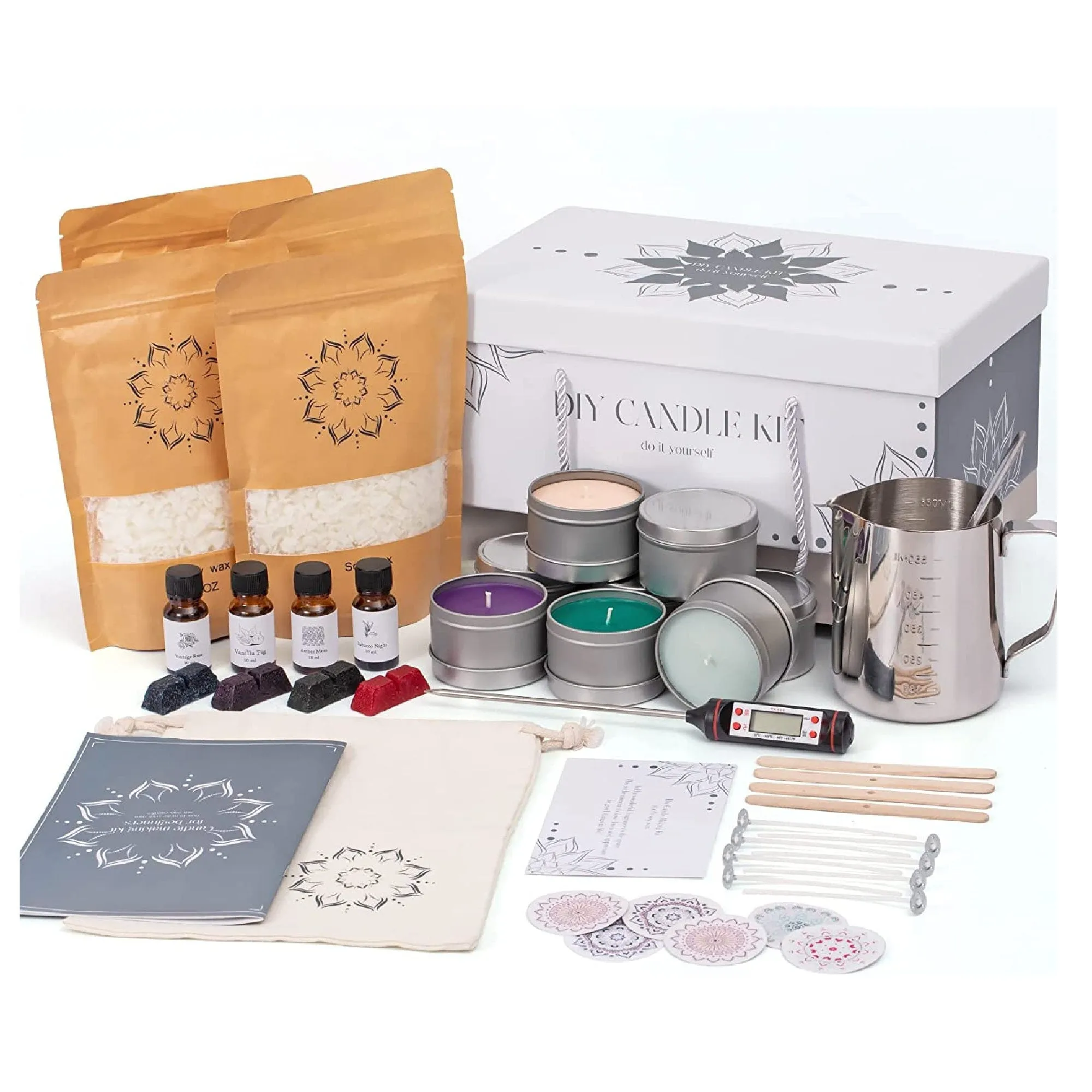 DIY Candle Making Kit For Adults And Beginners | The Craft Kit For Adults With Natural Soy Wax To Make Candles