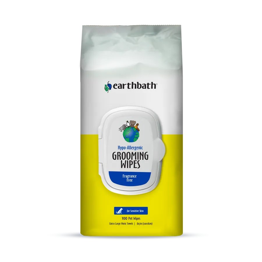 Earthbath Grooming Wipes Hypoallergenic 100ct*