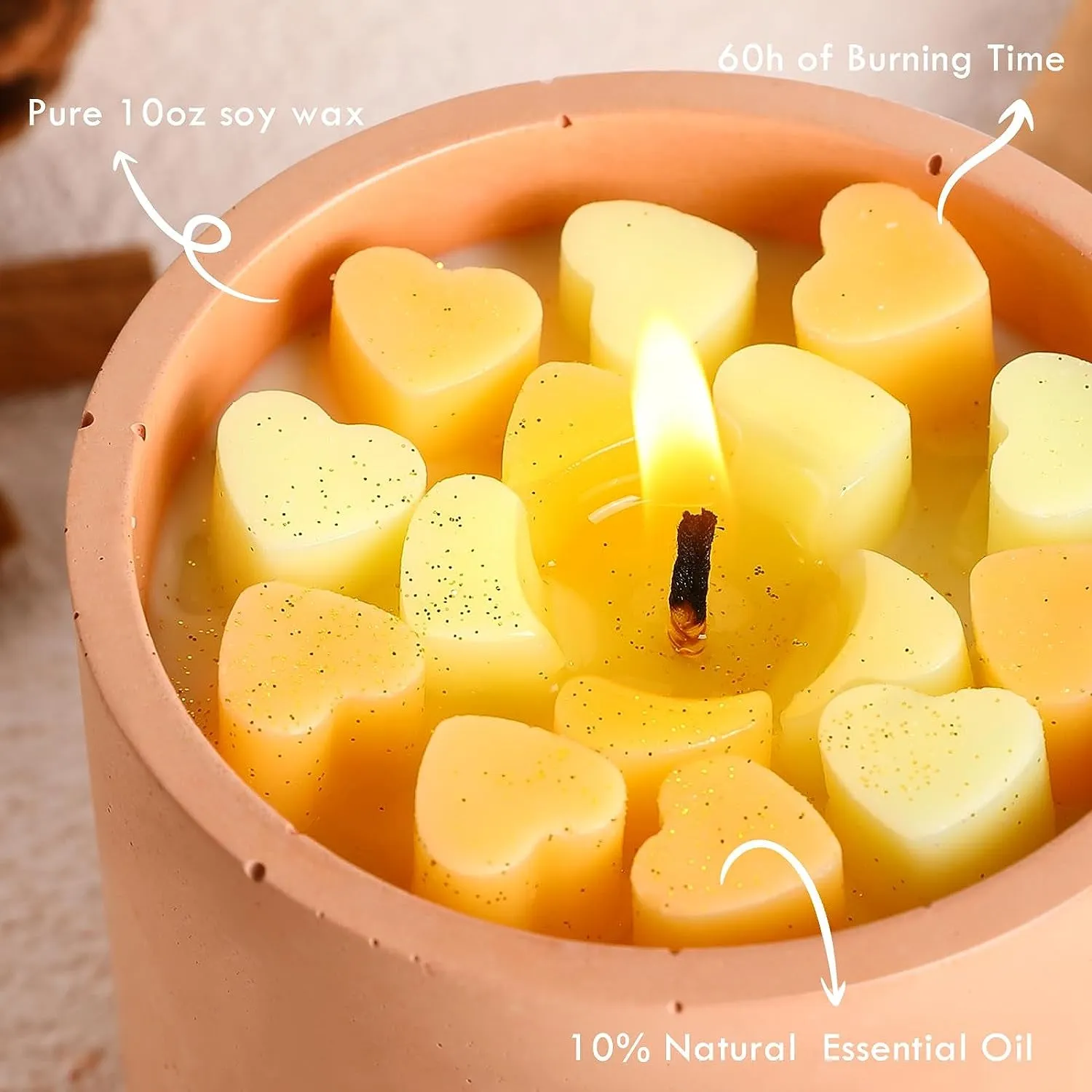 Fall Candles Decor - Mulled Cider Candle |Thanksgiving Decor | Fall Scented Soy Candles 10Oz| Candles for Home Scented