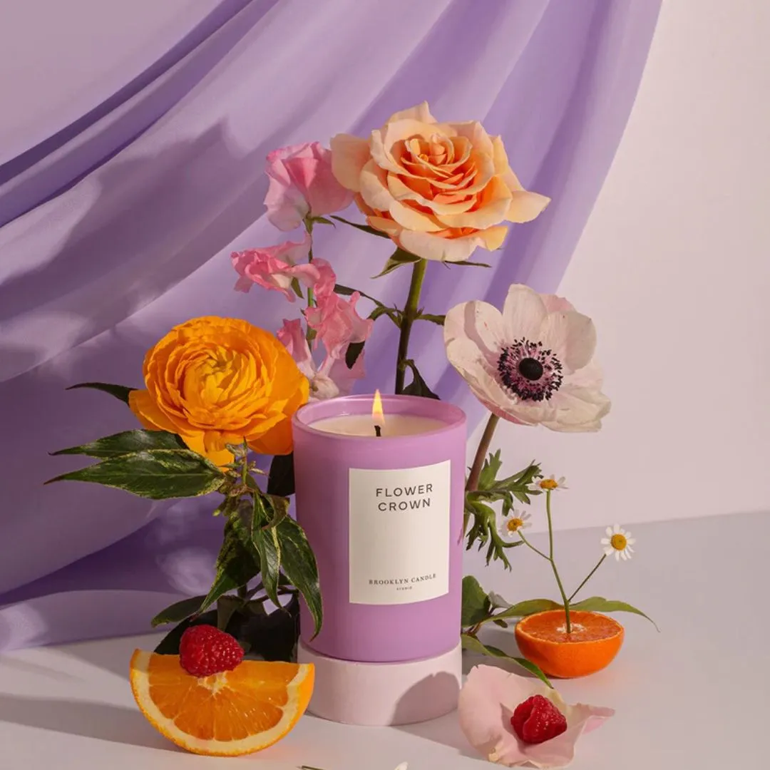 Flower Crown Lilac Candle