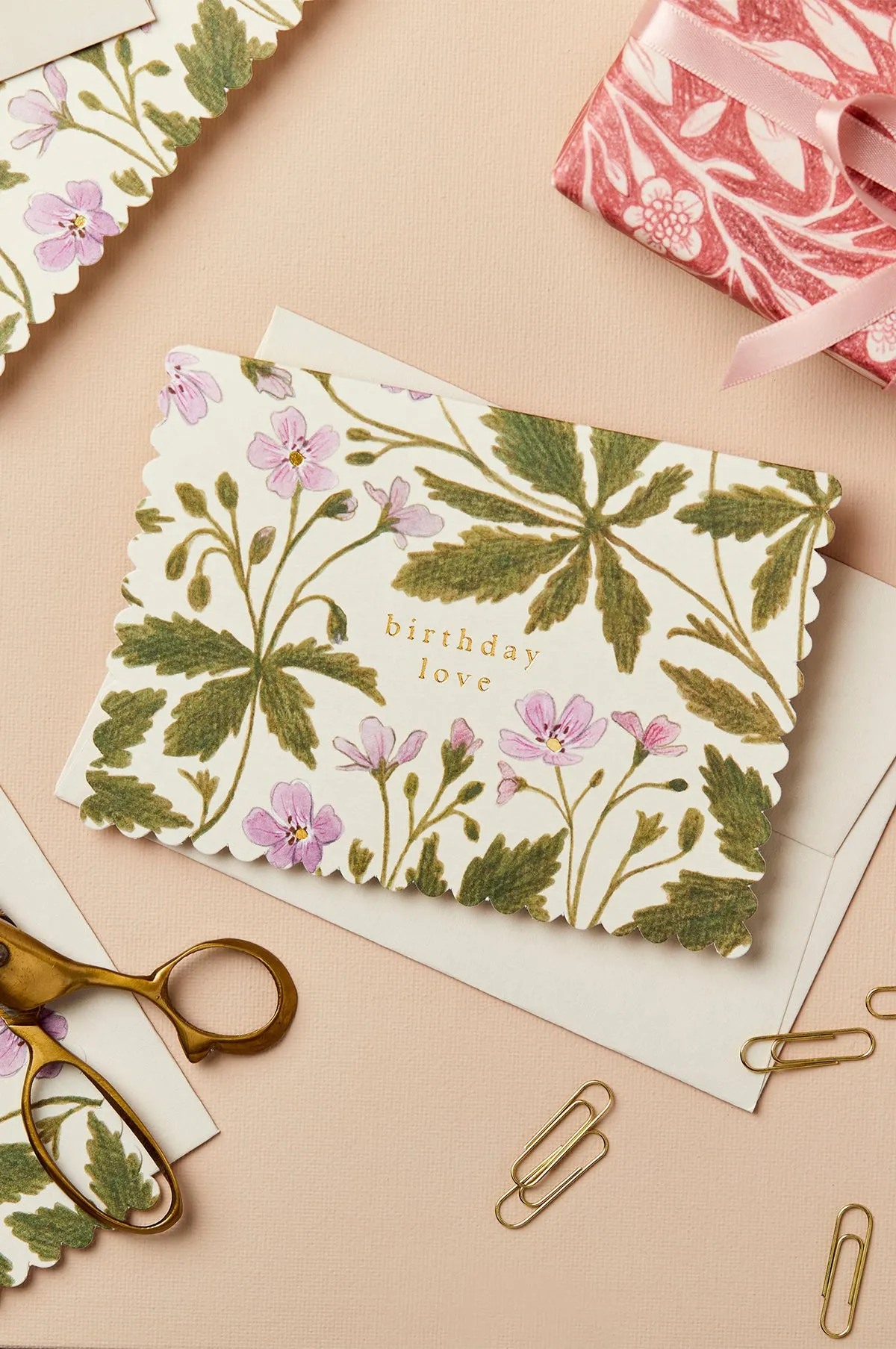 Geranium Birthday Love Card