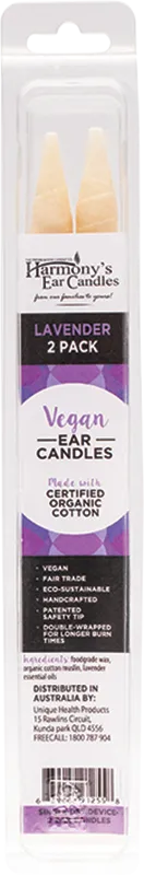 Harmony Vegan Ear Candles 2 Pieces - Lavender