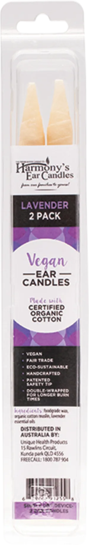 Harmony Vegan Ear Candles 2 Pieces - Lavender