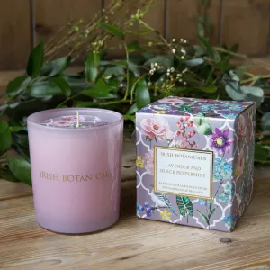 Irish Botanicals Lavender And Black Peppermint Candle