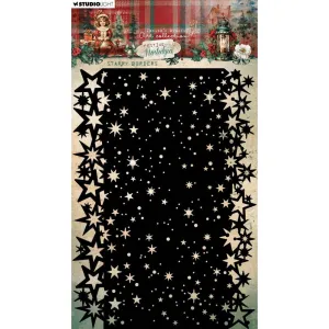 Jenine's Mindful Art Festive Nostalgia Stencil Nr. 302, Starry Borders