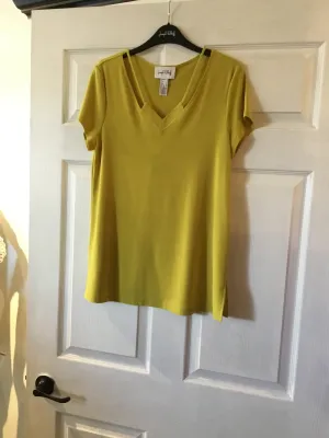 Joseph Ribkoff lemongrass top 213338