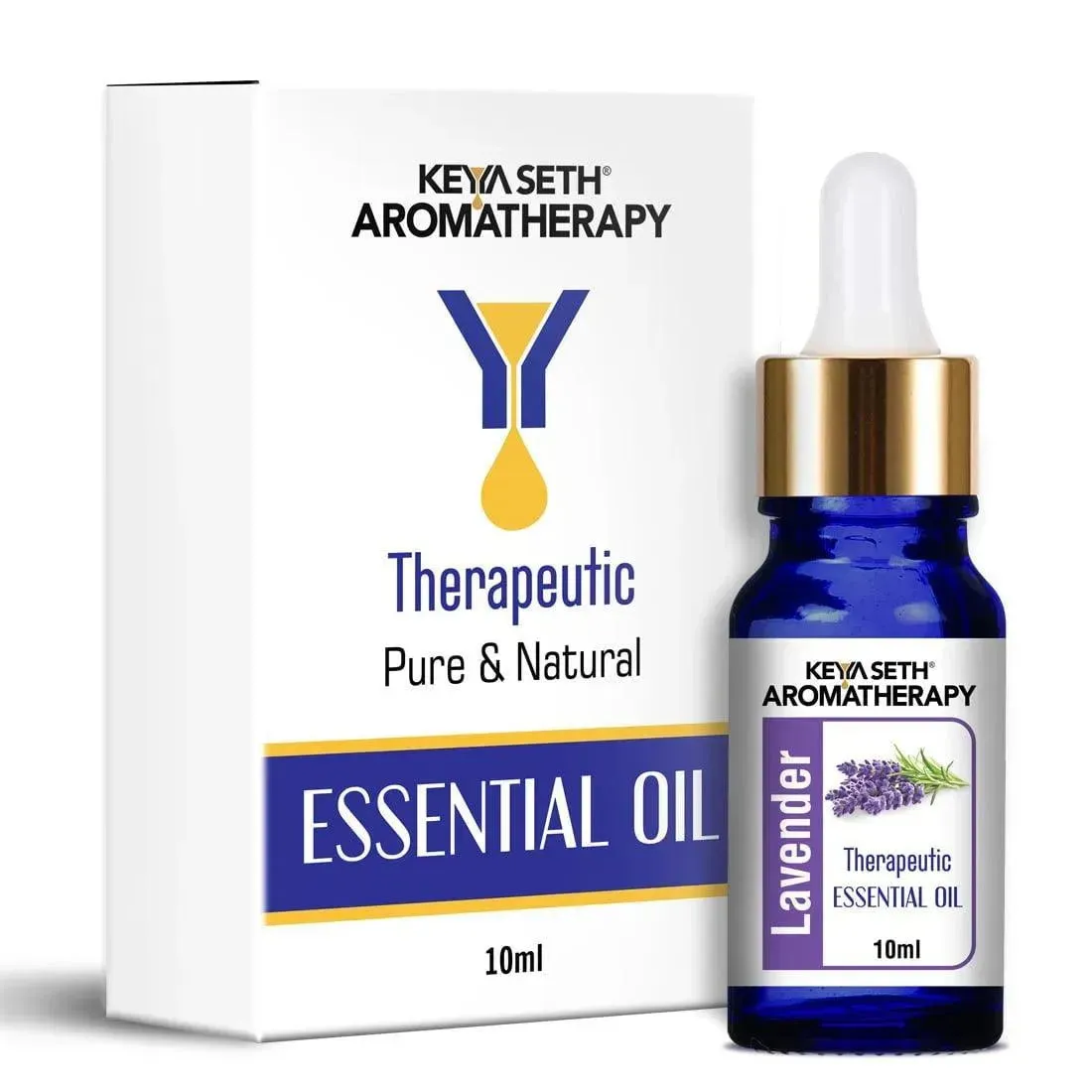 Lavender Essential Oil, Therapeutic, Pure & Natural, Stress Relief, Insomnia, Cold, Asthma, Skin & Hair Tonic 10ml