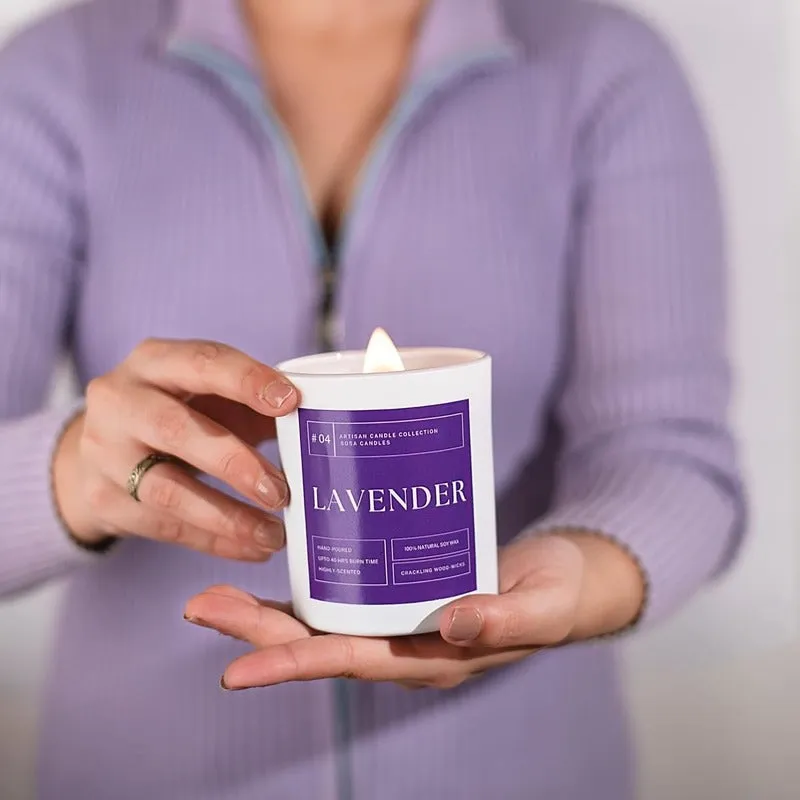 Lavender Scented Candles | Luxury Scented Candles | Single | 5.1 x 7.6 cm / 2 x 3 inches