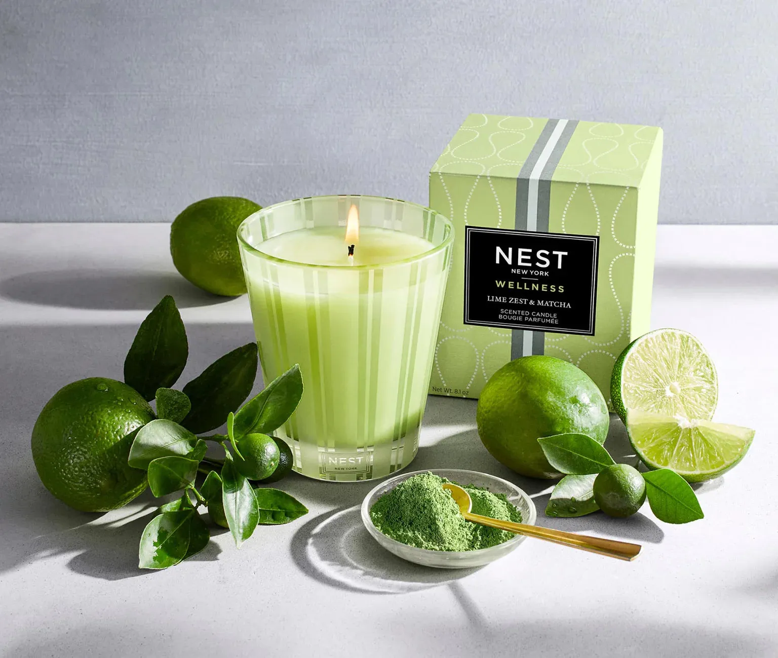 Lime Zest & Matcha Classic Candle 8.1 oz by Nest New York