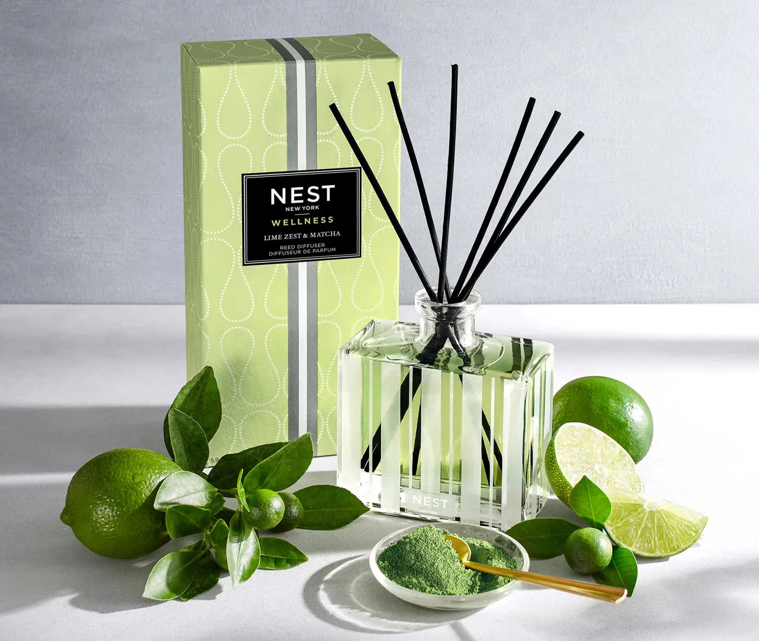 Lime Zest & Matcha Reed Diffuser 5.9 fl.oz/175 ml by Nest New York