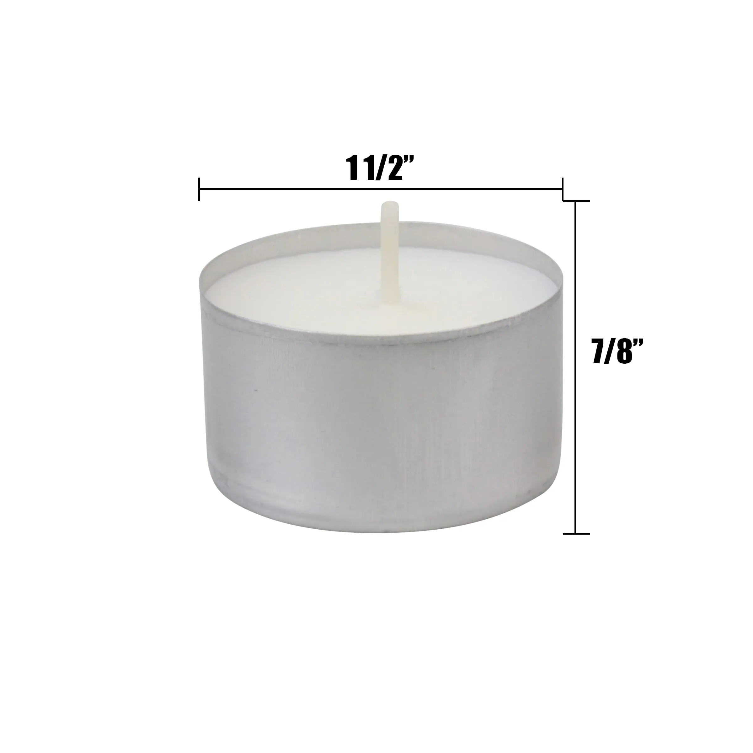 Long Burning Unscented Tea Light Candles, 8 Hour Extended Burn Time, White, 50 Pack