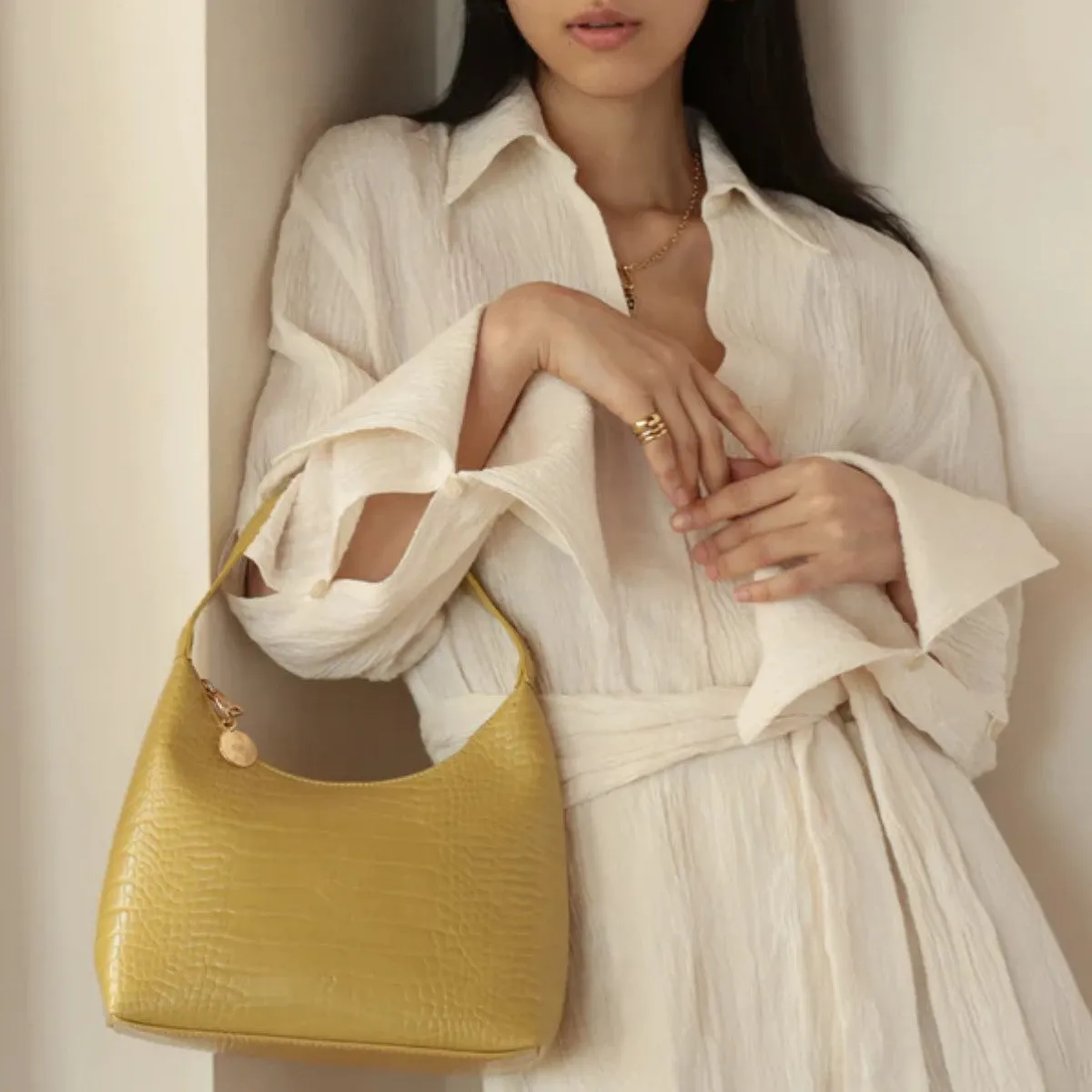 Marlo Bag (Chamomile Croc)