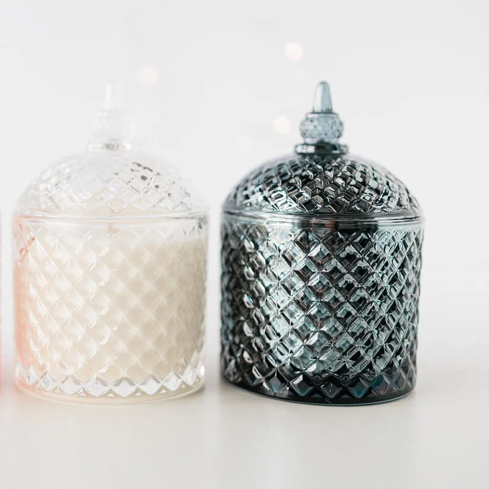 Metallic Grey luxury candle