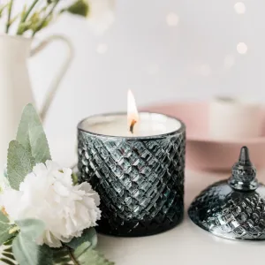 Metallic Grey luxury candle