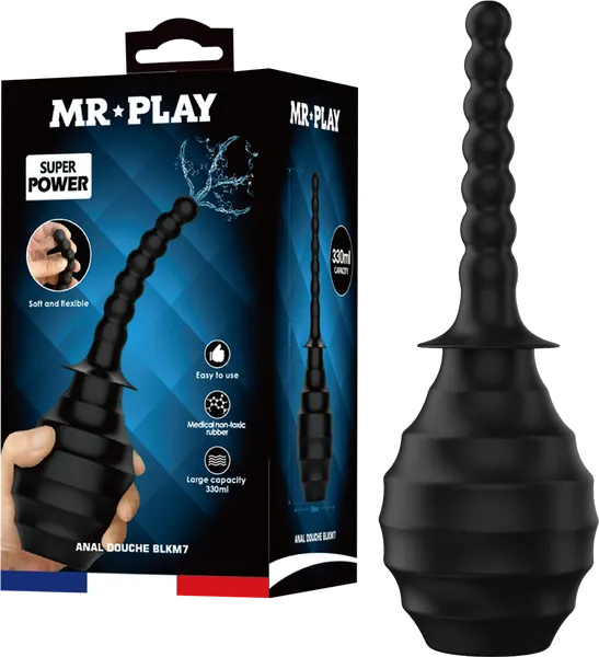 Mr Play Ribbed Douche Black