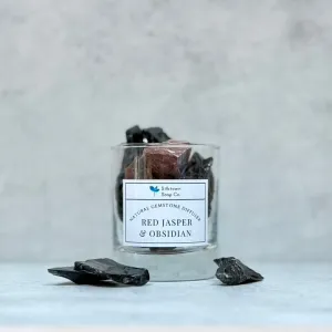 Natural Gemstone Diffuser - Red Jasper & Obsidian