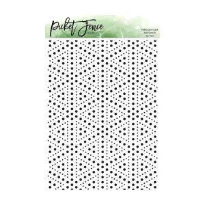 Picket Fence Studios Stencil 6"x 8" - Polka Dot Scarf