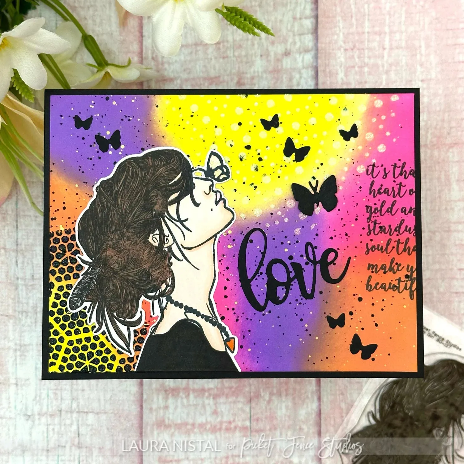 Picket Fence Studios Stencil 6"x 8" - Polka Dot Scarf