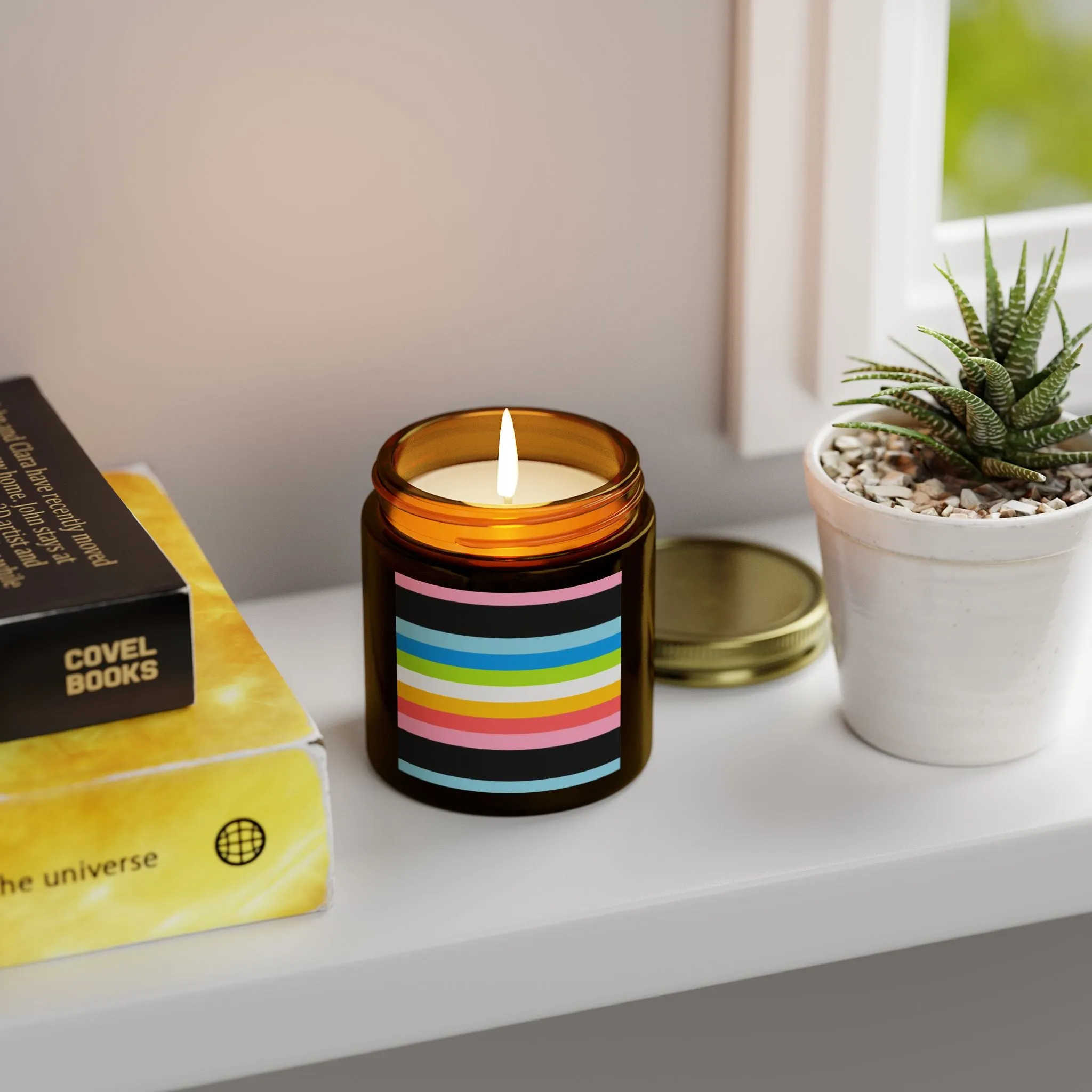 Queer Pride Scented Candles - Coconut Apricot Wax (4oz, 9oz)