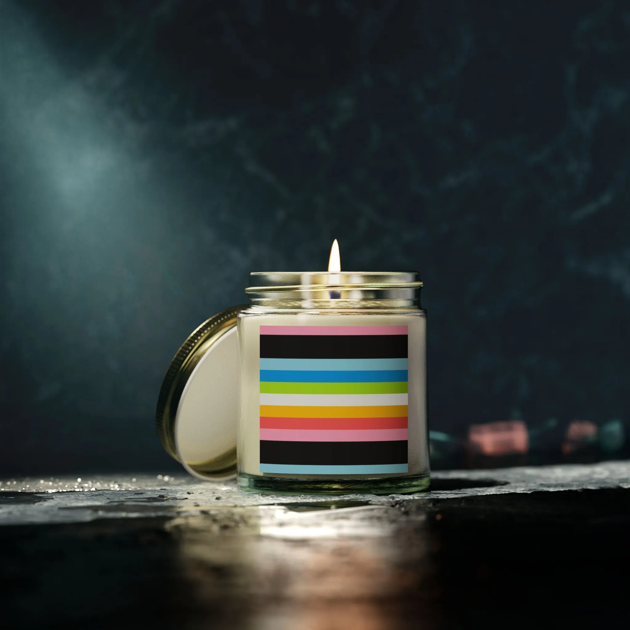 Queer Pride Scented Candles - Coconut Apricot Wax (4oz, 9oz)