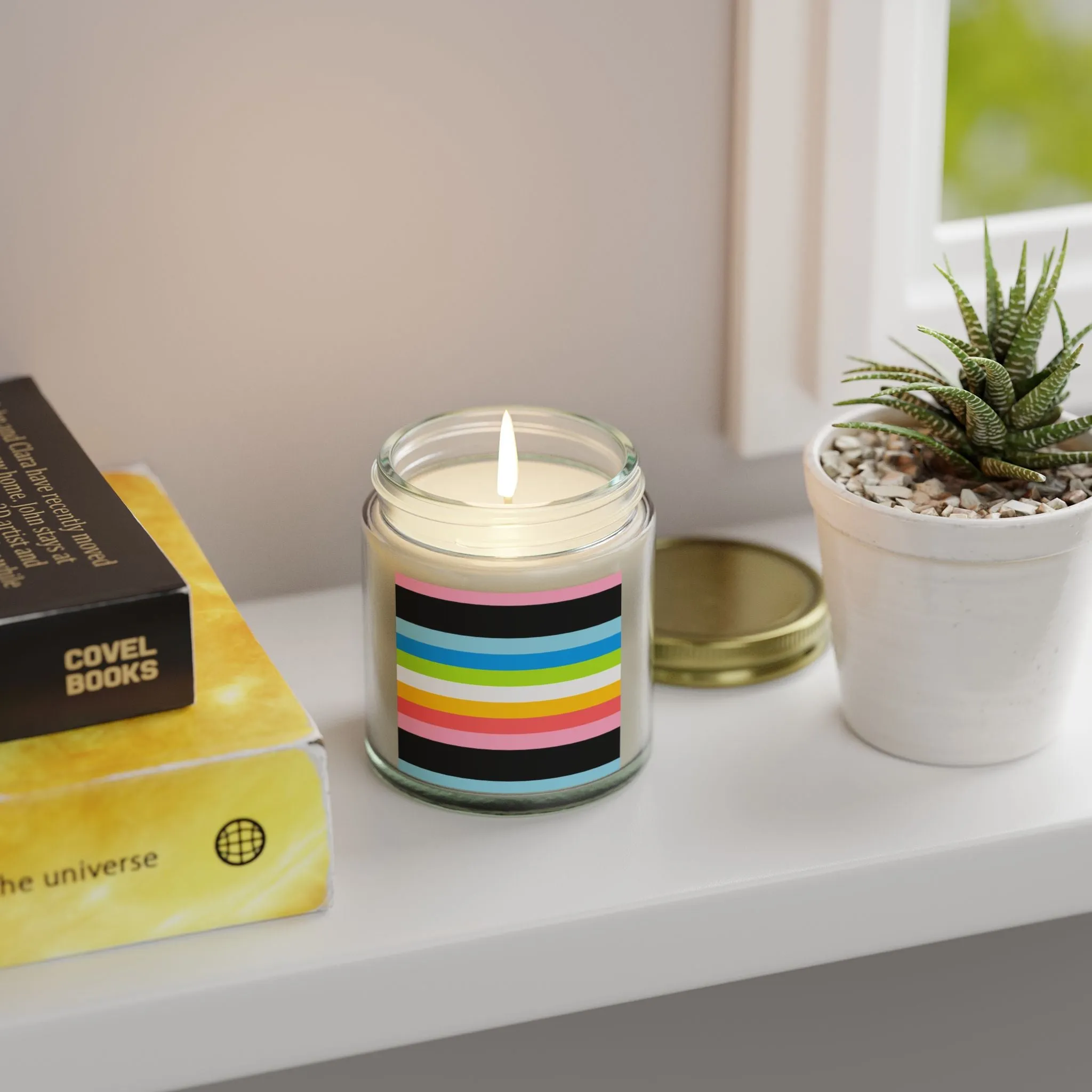 Queer Pride Scented Candles - Coconut Apricot Wax (4oz, 9oz)