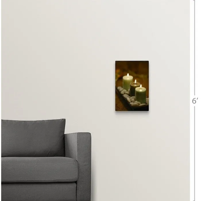 "Candles with stones" Canvas Wall Art