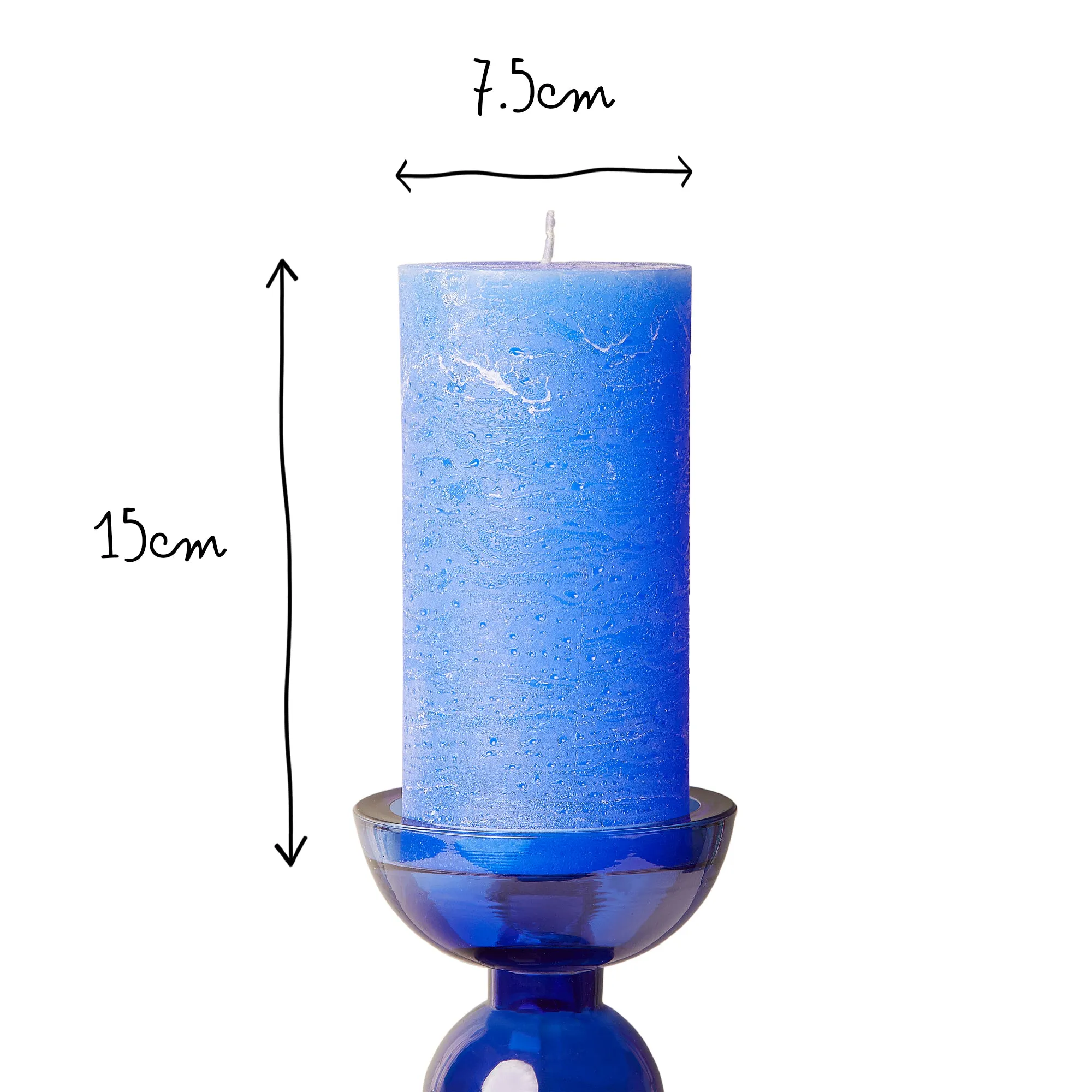 Regular Ferris pillar candle in french blue