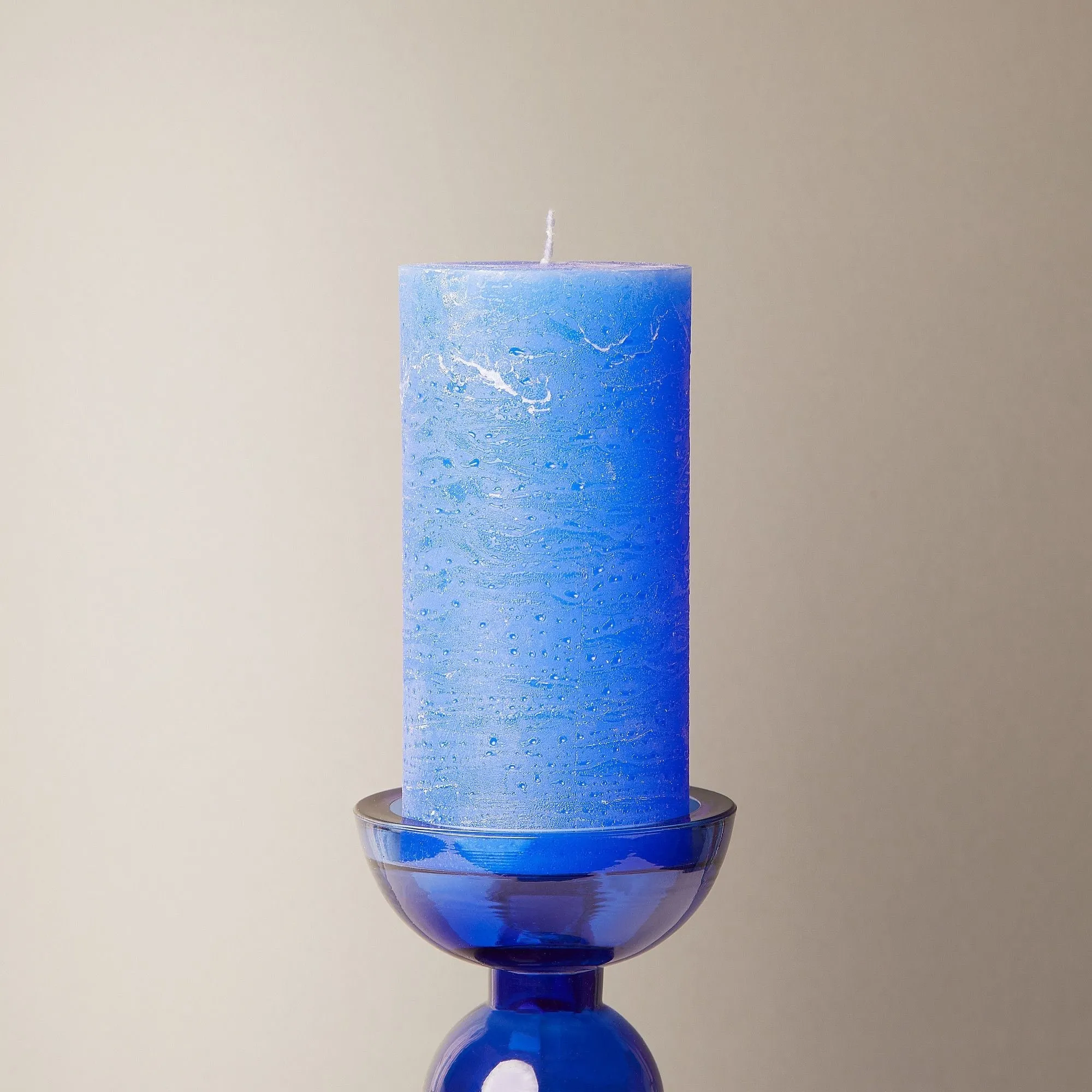 Regular Ferris pillar candle in french blue