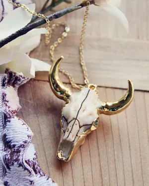 Rosewood Skull Necklace