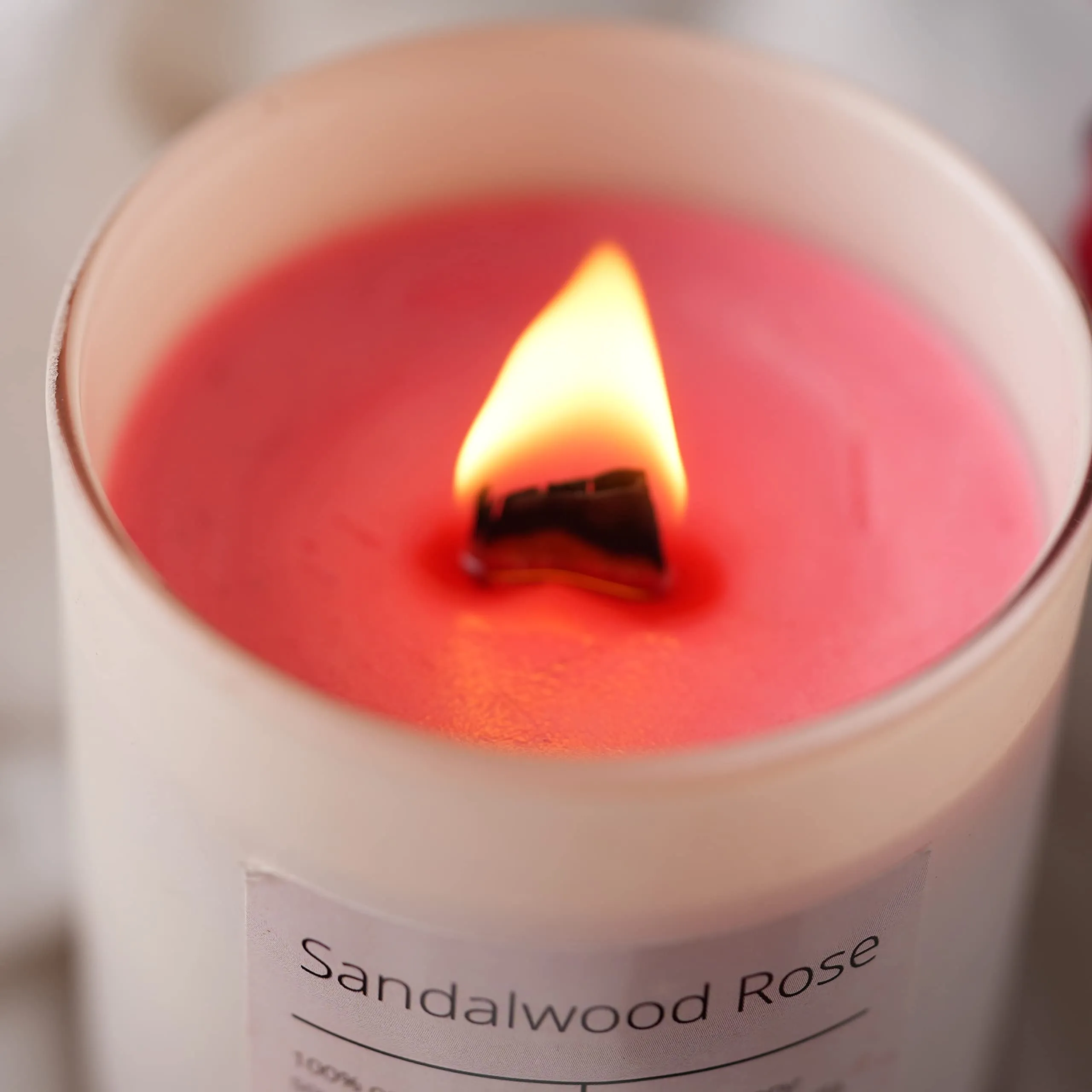 Sandalwood Rose Highly Scented Candles For Home Decor | Scented Candles Gift Set | Home Decor Items | Home Decoration Items For Bedroom,Living Room | Aroma,Aromatherapy Candles Upto 45hrs