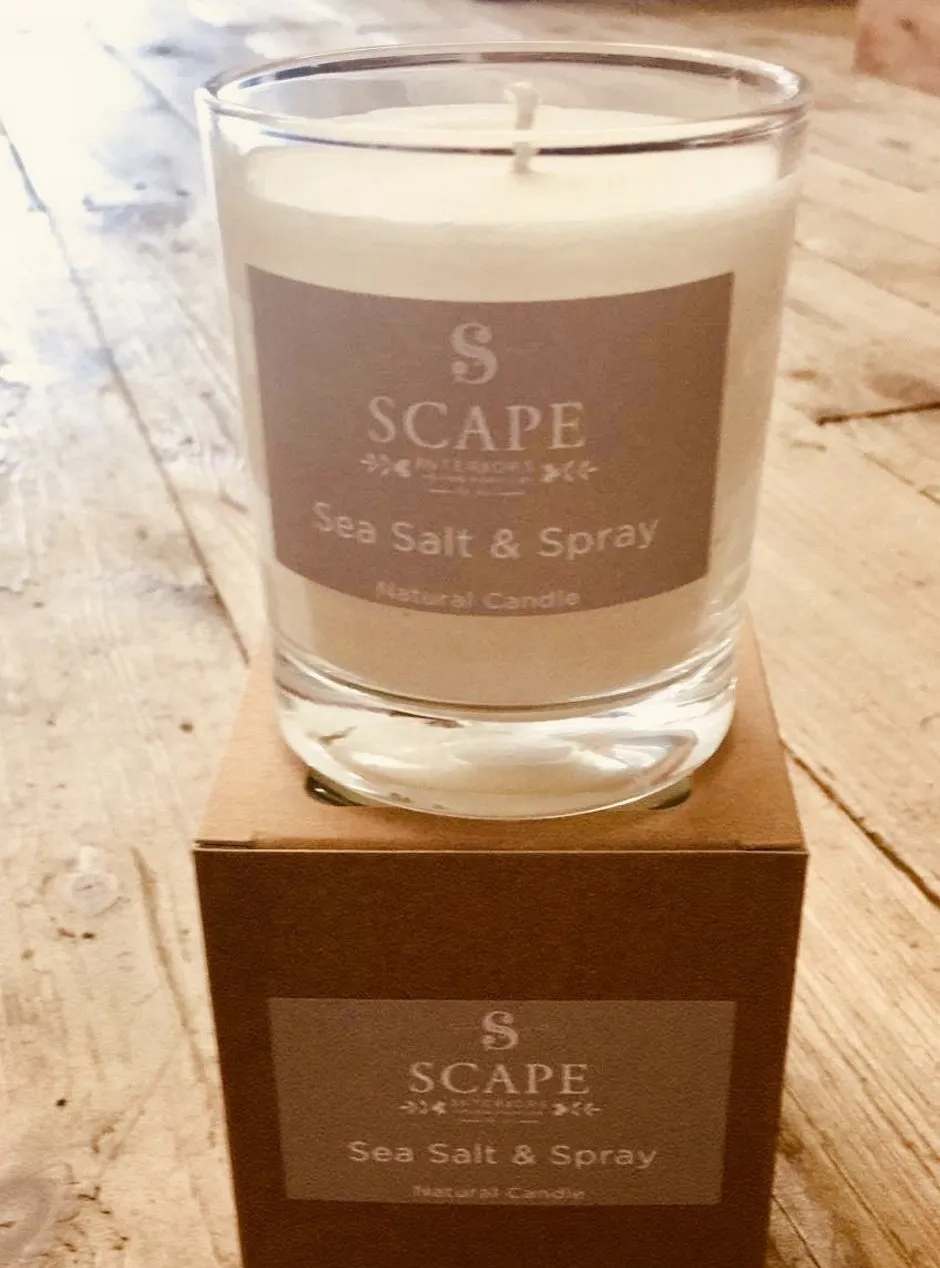 Scape Interiors Organic Sea Salt & Spray Natural Vegan Candle