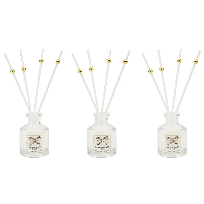 Set Of 3 Stylish Diffuser With A Gold Diamante' Bow (4 Options)