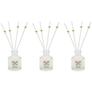 Set Of 3 Stylish Diffuser With A Gold Diamante' Bow (4 Options)