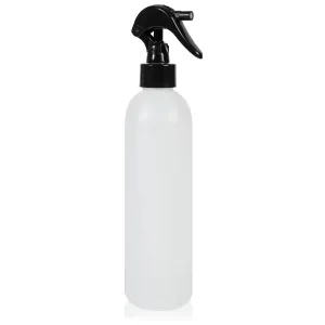 SHANY Plastic Bottle with Black Mini Trigger Sprayer, 8 oz or 16 oz.