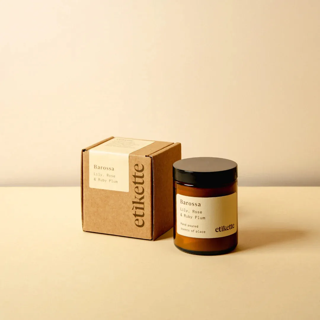 Soy Candle - Barossa in Lily, Rose and Ruby Plum (SMALL)
