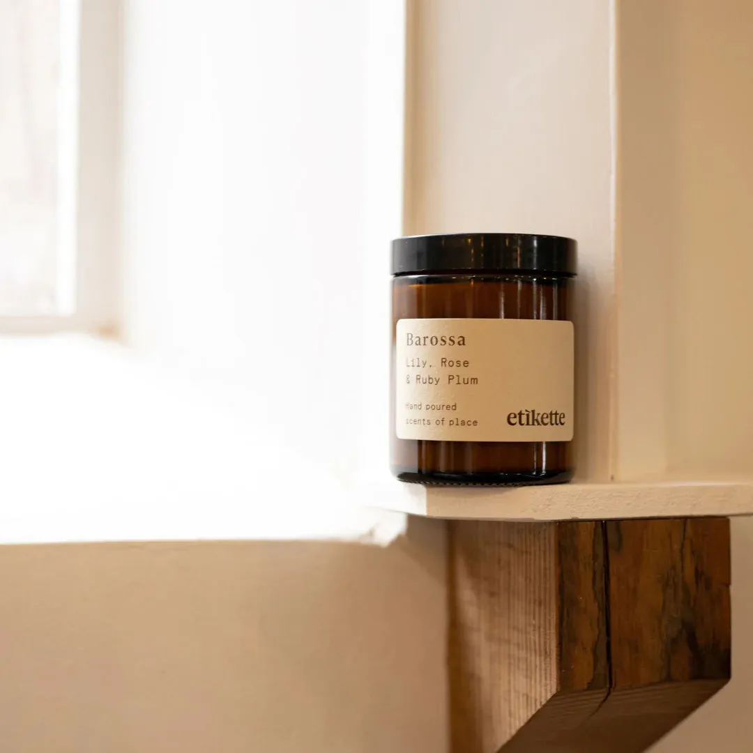 Soy Candle - Barossa in Lily, Rose and Ruby Plum (SMALL)